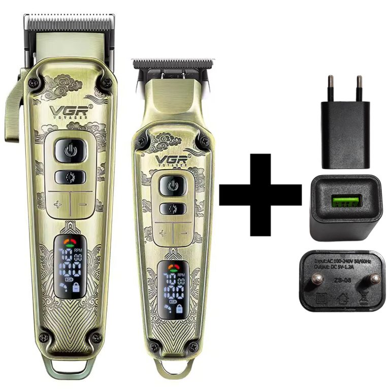 ماشین اصلاح موی سر و صورت وی جی ار مدل V-643 دو عددی