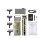 ماشین اصلاح موی سر تریمر وی جی آر مدل V-649 به همراه ماشین اصلاح صورت فویلی مدل 01، با قابلیت اصلاح با شماره صفر، ضد آب، منبع انرژی باتری قابل شارژ، جنس تیغه تیتانیوم پیشرفته، استیل ضد زنگ، مدت زمان استفاده پس از شارژ 80 و 200 دقیقه