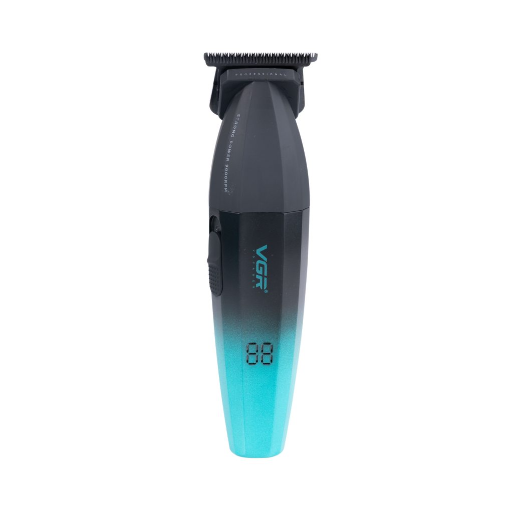 ماشین اصلاح موی سر و صورت وی جی ار مدل V-906، اصلاح به صورت صفر زن، خط زن، منبع انرژی باتری، تکنولوژی اصلاح به صورت تریمر، مدت زمان شارژ 150 دقیقه و مدت زمان استفاده پس از شارژ 240 دقیقه، به همراه کابل شارژ USB، برس تمیزکننده، روغن و محافظ، عملکرد توربو