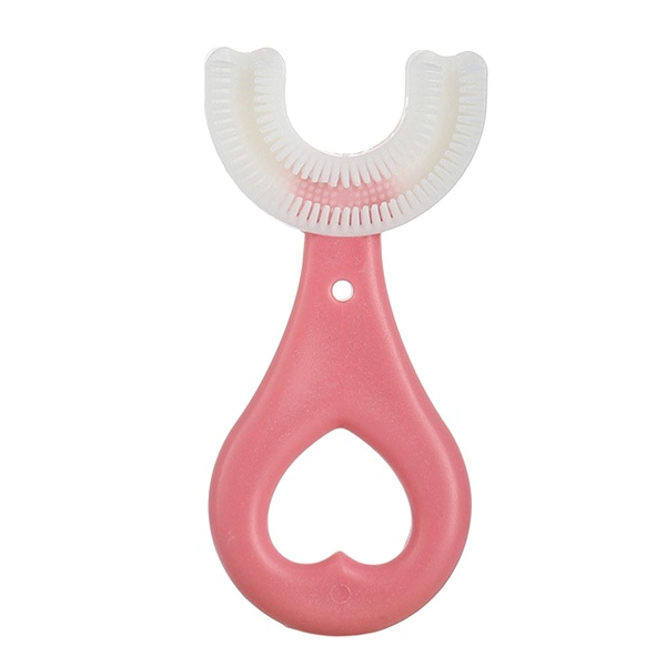 مسواک کودک مدل سیلیکونی چرخشی سری U سایز 1 با برس  نرم