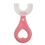 مسواک کودک مدل سیلیکونی چرخشی سری U سایز 1 با برس نرم