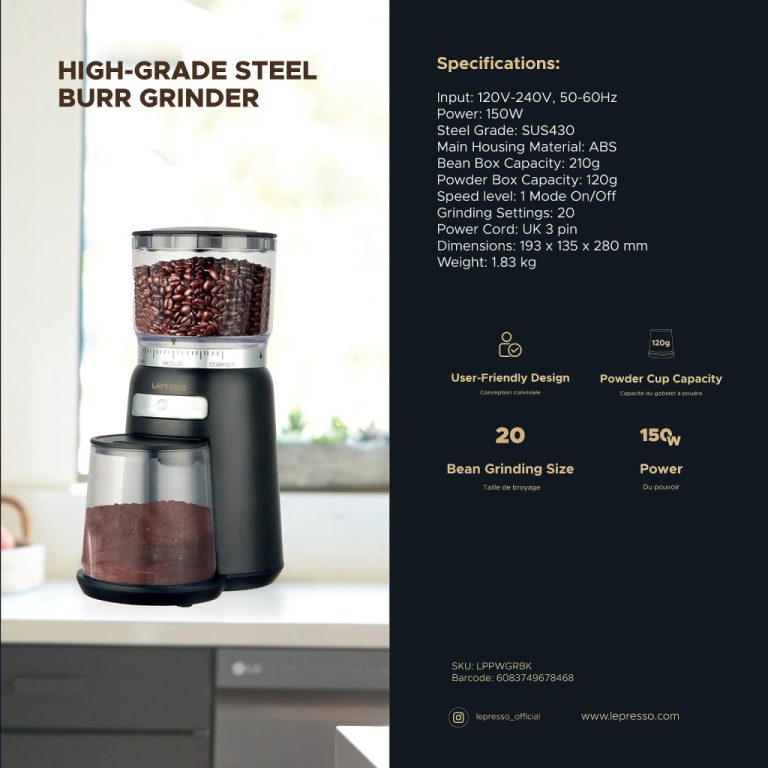 آسیاب لپرسو مدل High Performance Coffee Bean Grinder LPPWGR 678468
