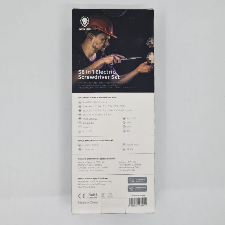 پیچ گوشتی شارژی گرین لاین مدل GN58IN1ELSD مجموعه 58 عددی