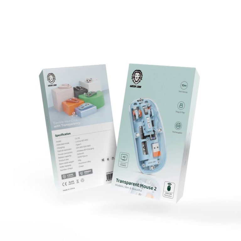 ماوس بی سیم گرین لاین مدل Transparent Mouse 2 175850