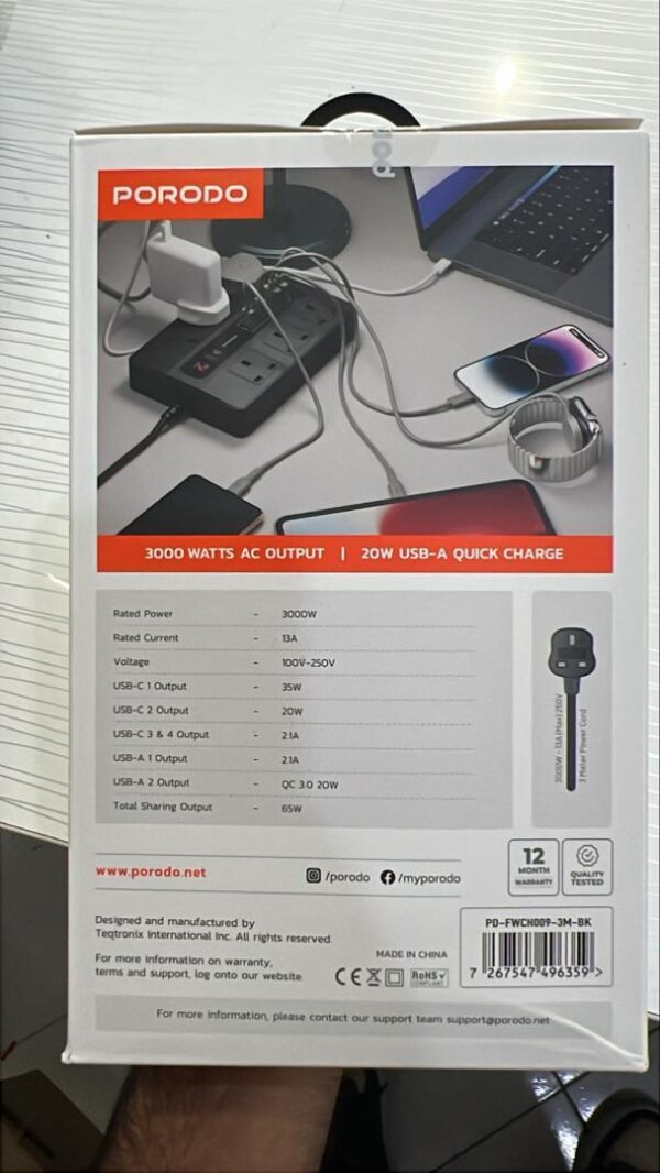 چندراهی برق پرودو مدل PD-FWCH009-3M-BK