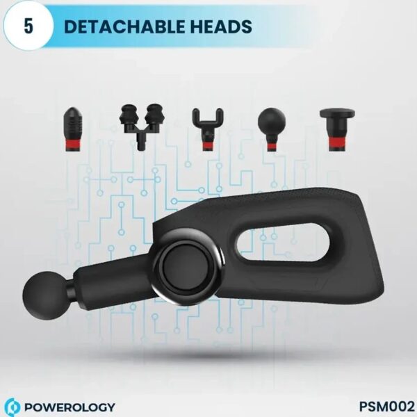 ماساژور تفنگی پاورولورژی مدل Powerology Full-Body Massage Gun PSM002 110908