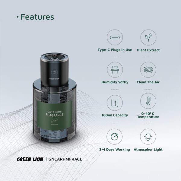 خوشبوکننده خودرو و خانه با پروجکشن آسمان پرستاره GREEN LION