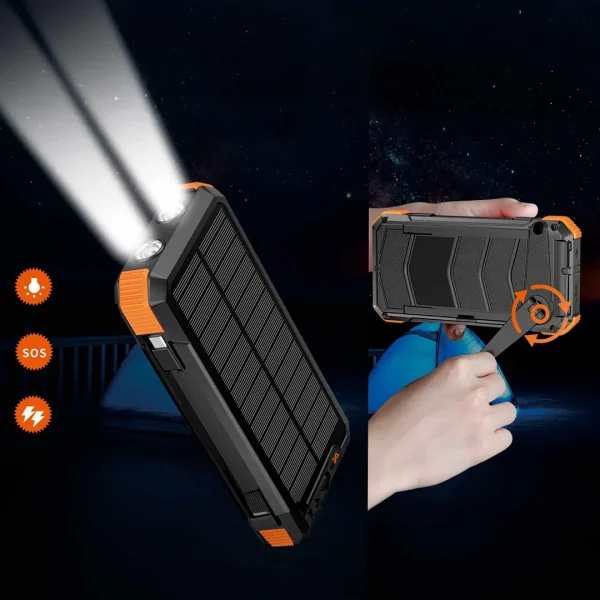 پاوربانک پرودو مدل PB070 با پنل خورشیدی ظرفیت 20000 میل آمپر