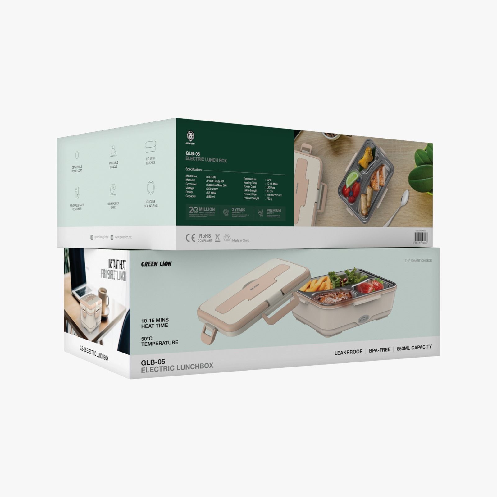 3097271f-1ff2-49fe-b12c-a24fb1e043e6-1 ظرف غذا برقی گرین Green GLB-05 Electric LunchBox 193427 - Image 1