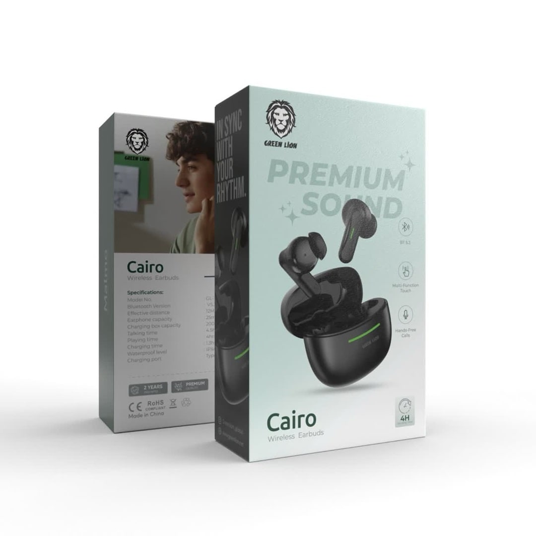 photo9799285745.webp هندزفری بلوتوث کایرو گرین Green cairo wireless earbuds 183319 183302 - Image 1
