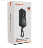 پاوربانک 30 هزار کابل متصل پورودو Porodo 30000mAh Power Bank with Integrated Cables PD-PBFCH059 446952