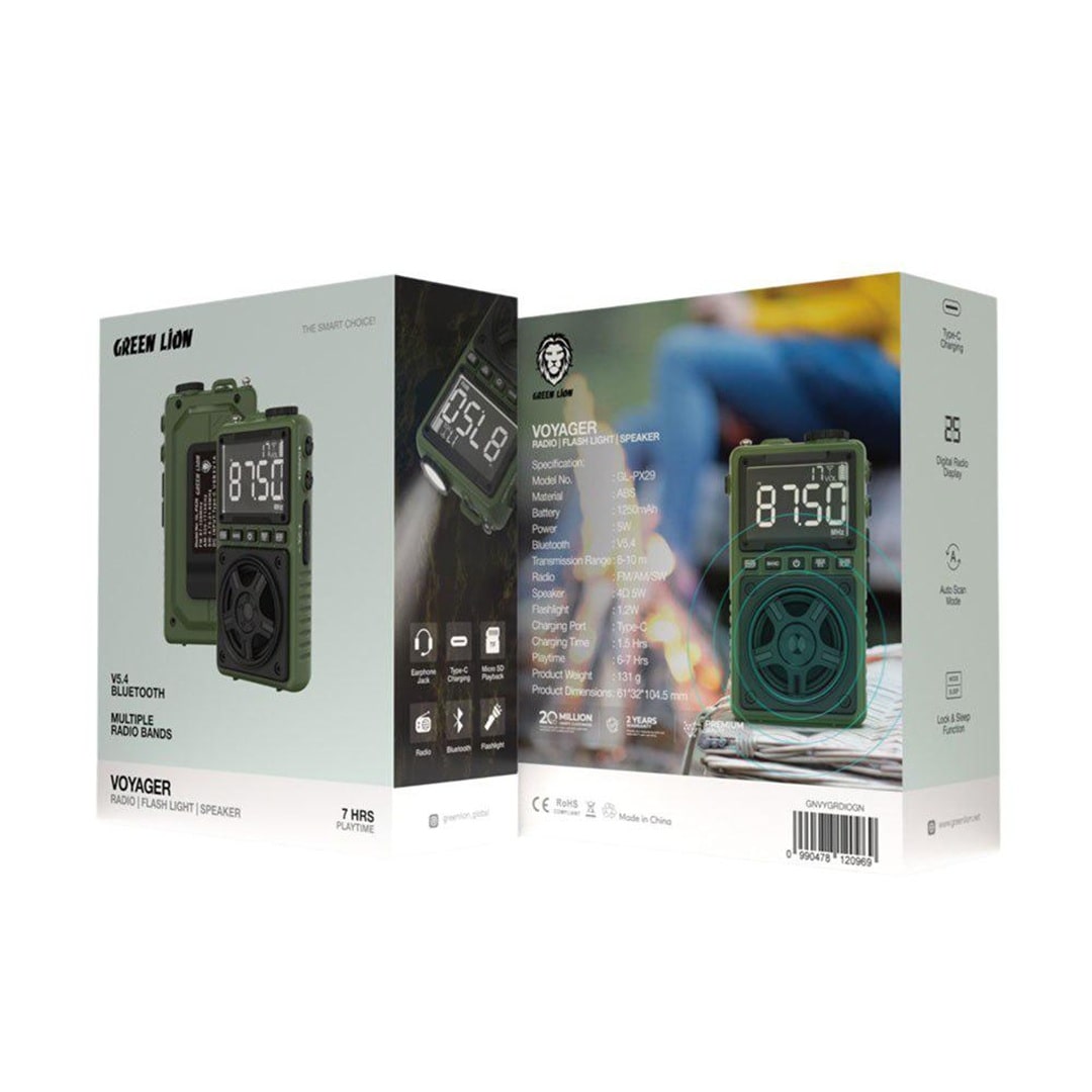 1-1 (2) رادیو وویوجر قابل حمل گرین Green Lion Voyager Portable Radio 120969 - Image 1