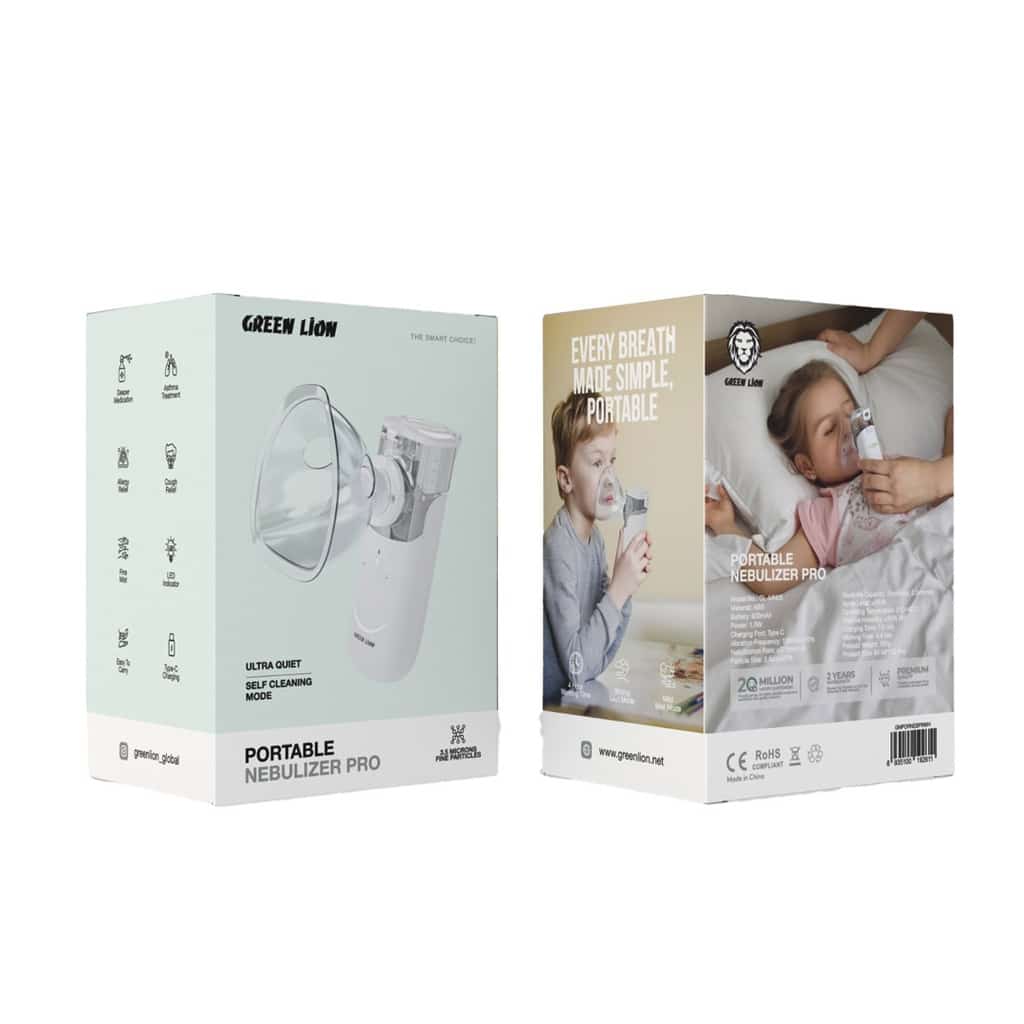 Green-Lion-Portable-Nebulizer-Pro-White دستگاه نبولایزر قابل حمل گرین لاین مدل PRO 192611 - Image 1