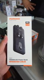 پاوربانک 10 هزار کابل متصل پورودو Porodo 10000Power Bank with Integrated Cables PD-PBFCH059 446914