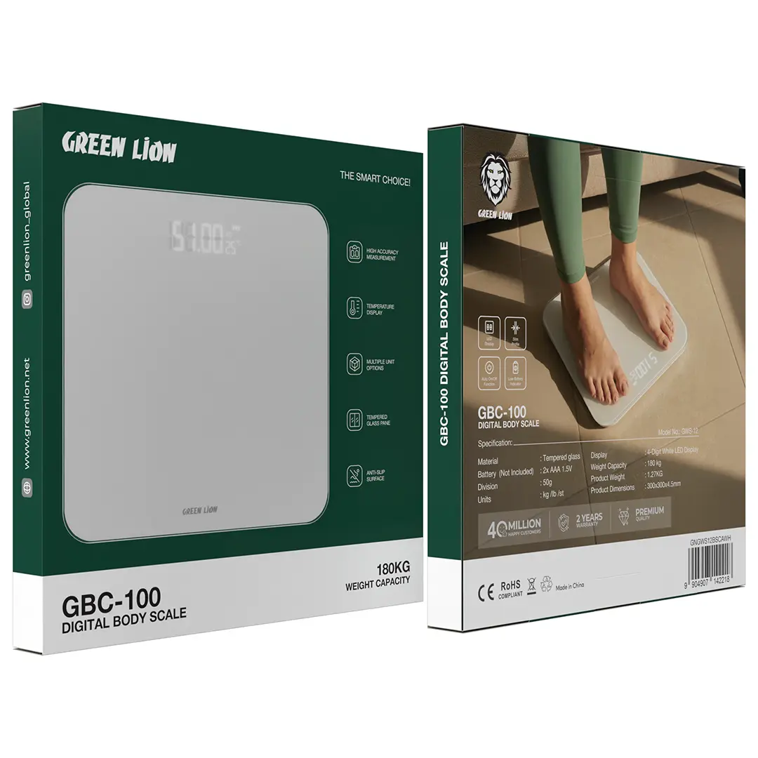 Green Lion GBC-100 Digital Body Scale - White ترازو وزن ۱۰۰گرین ۱۴۲۲۱۸ - Image 1
