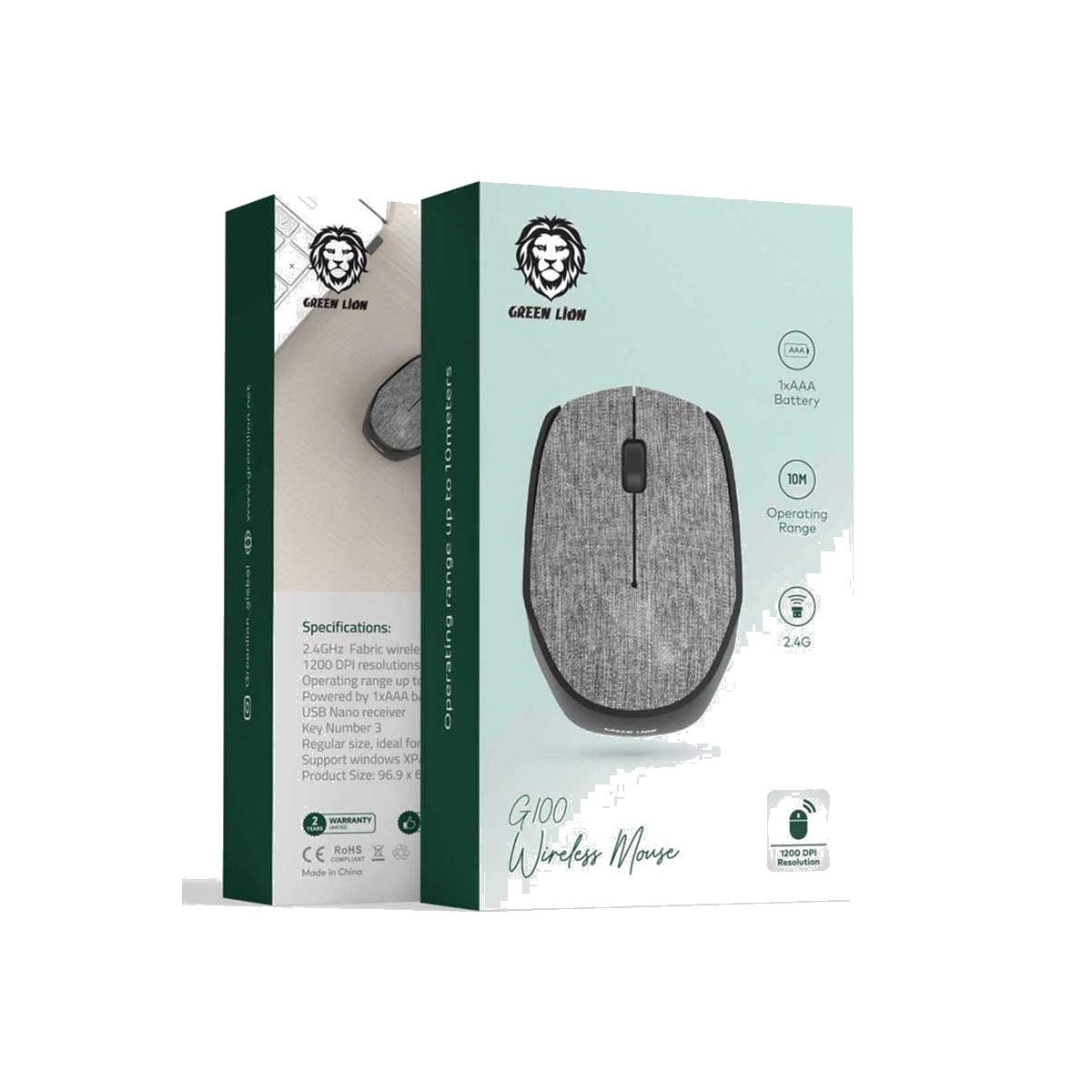 موس بی سیم g100 گرین 173528 موس بی سیم g100 گرین 173528 - Image 1